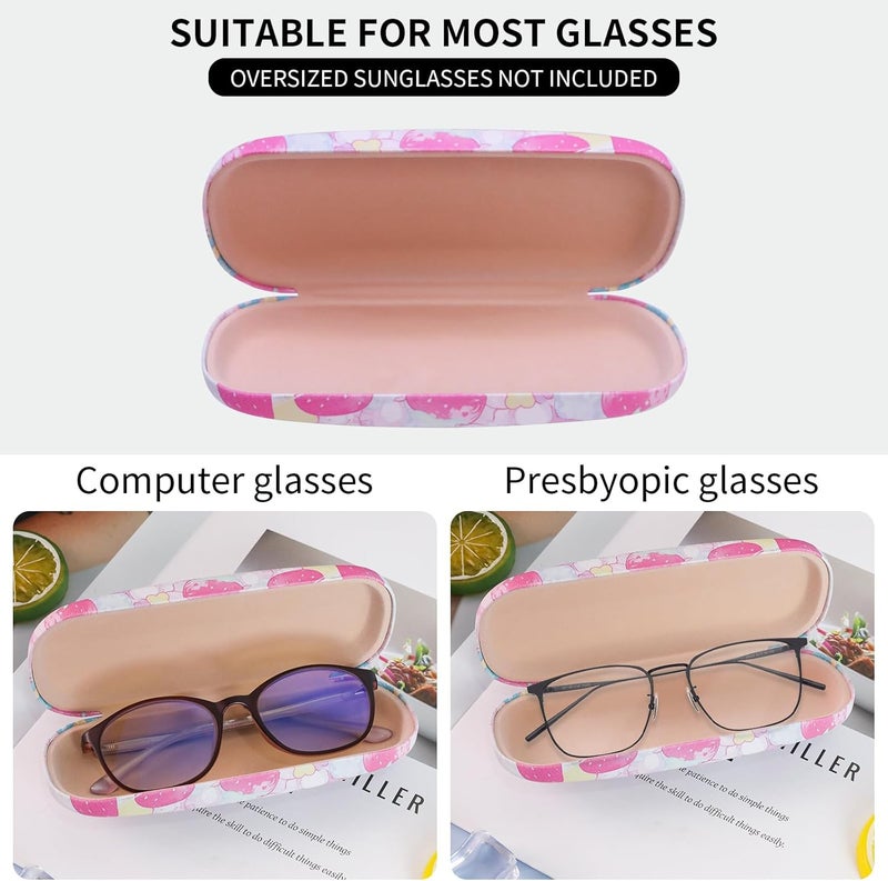 PERFECTSIGHT Store Hard Shell Eyeglasses Case, PU Leather Protective Glasses Case, Cute Eyeglass Case for Women Men Girls - Image 4
